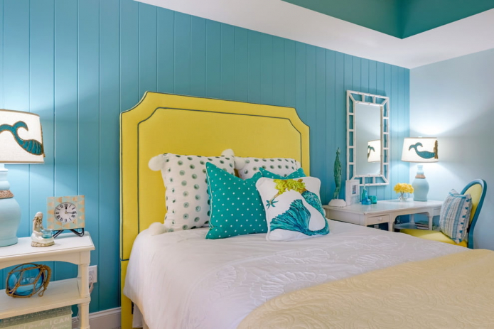 color scheme of the bedroom interior for a girl