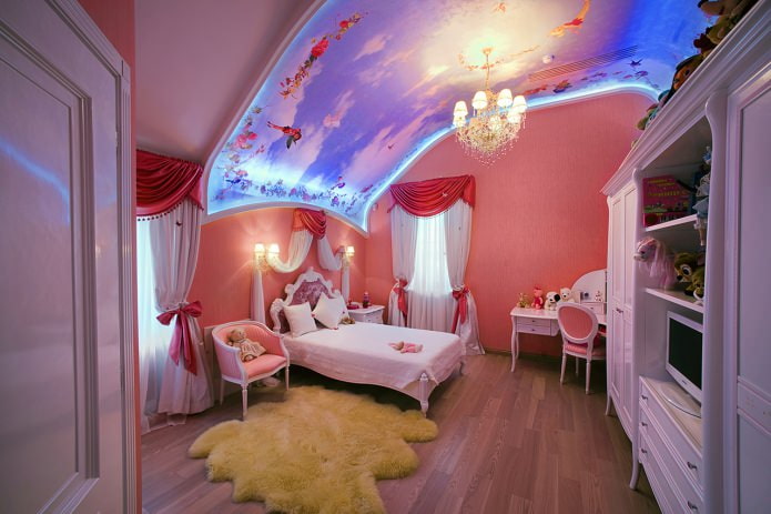 themed bedroom design for a girl