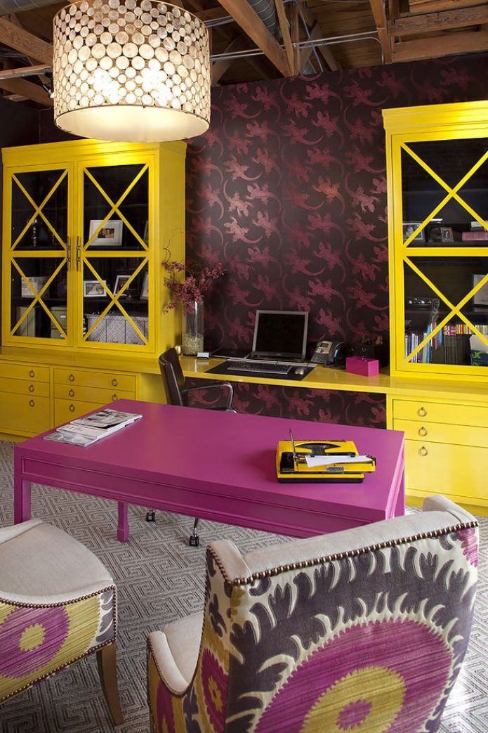 yellow-purple interior