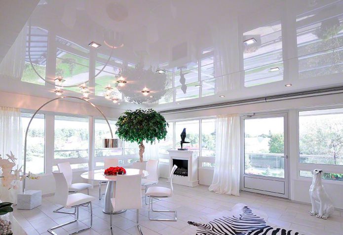 white color in the living room