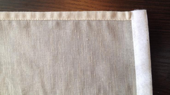 sew a curtain with Velcro