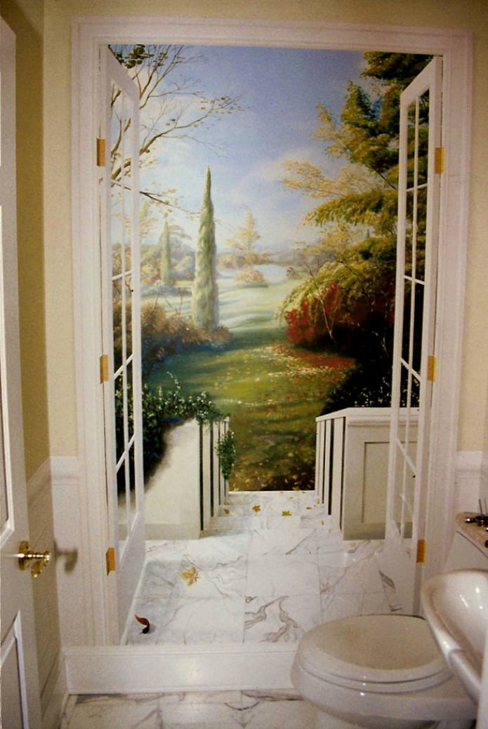 fresco in the bathroom