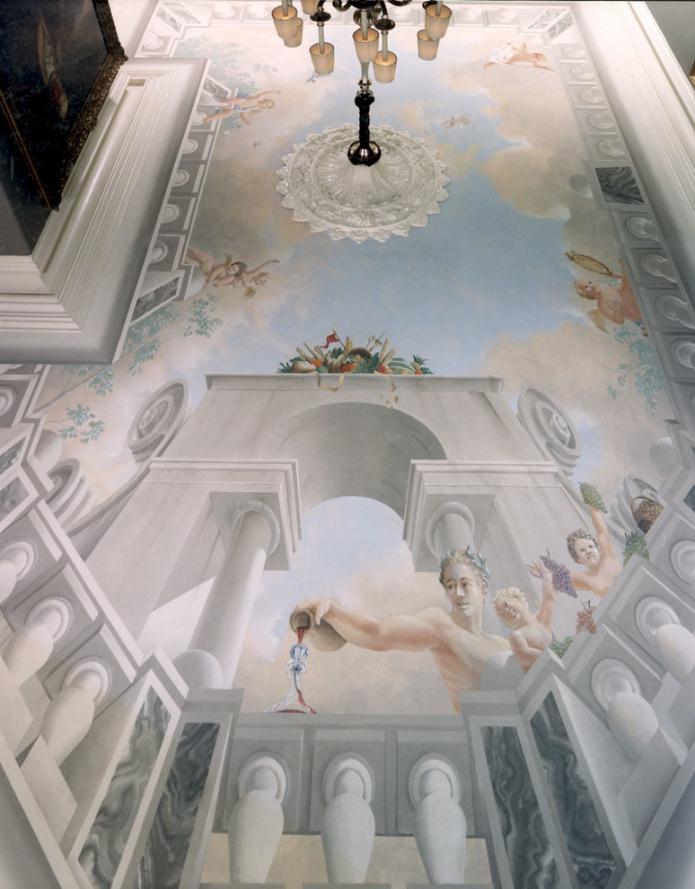 fresco on the ceiling