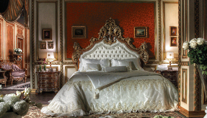 барокни ентеријер спаваће собе