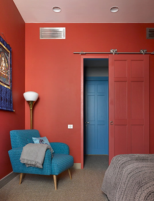 rotes und blaues Zimmer