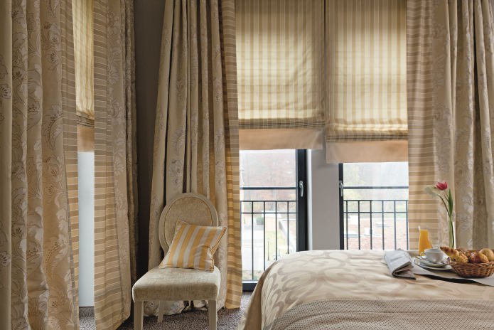 Curtains for a window with a balcony door