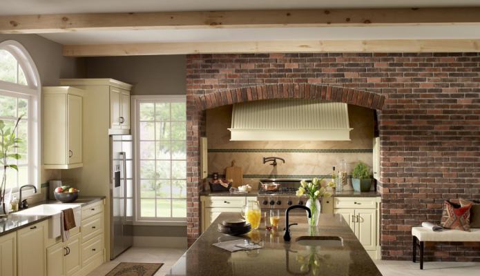 brick kitchen design