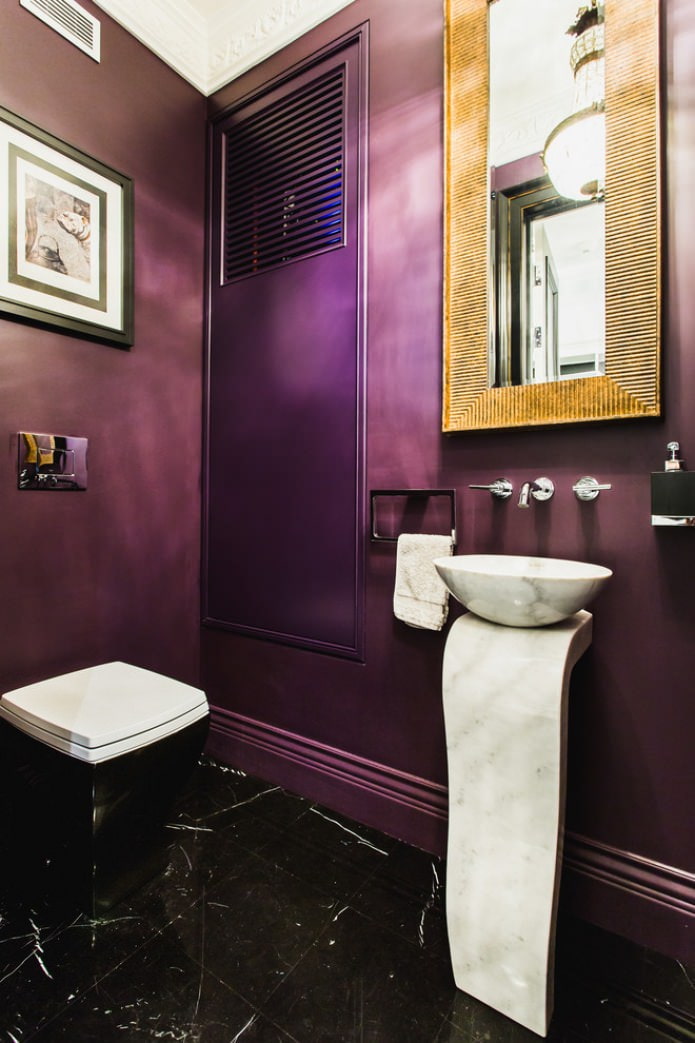purple bathroom paint