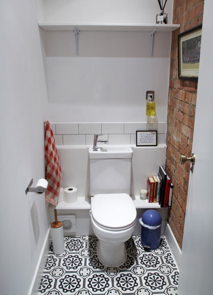 Toilette im Loft-Stil
