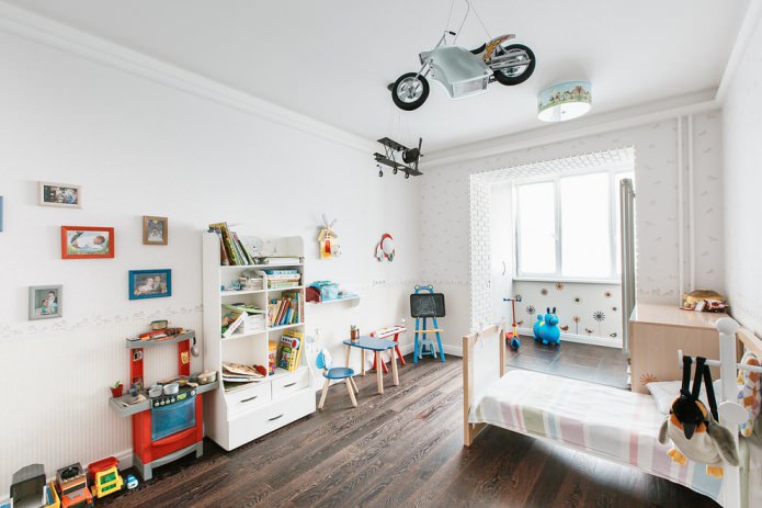 baby boy room in scandinavian style