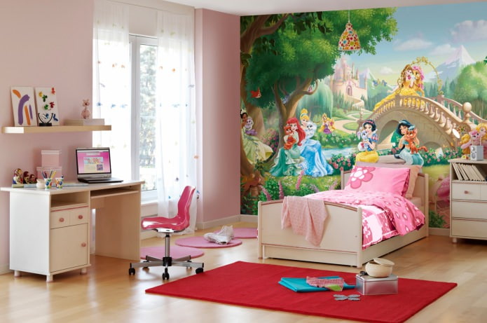 nursery with photo wallpaper