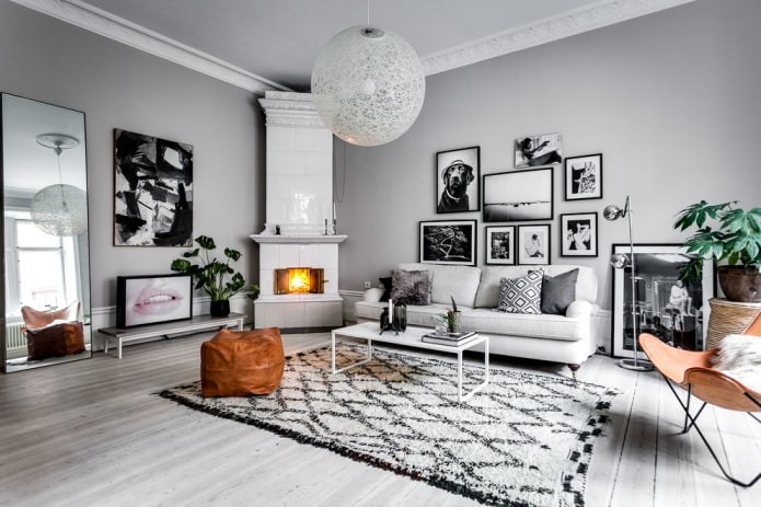 Scandinavian style in the living room