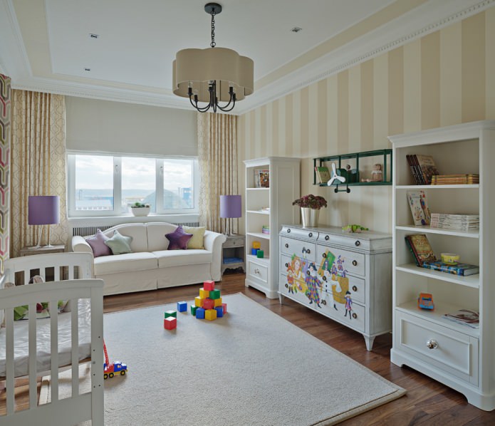 milky beige interior ng nursery