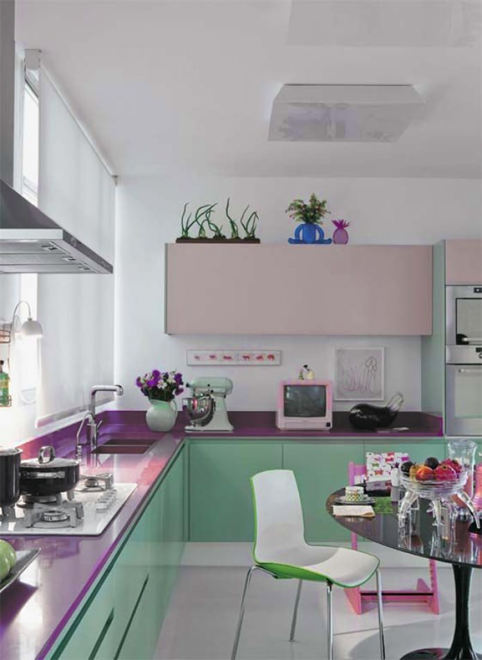 Mint Lilac Kitchen