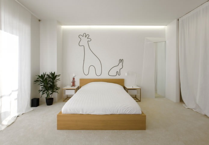 fehér szoba a minimalizmus stílusában