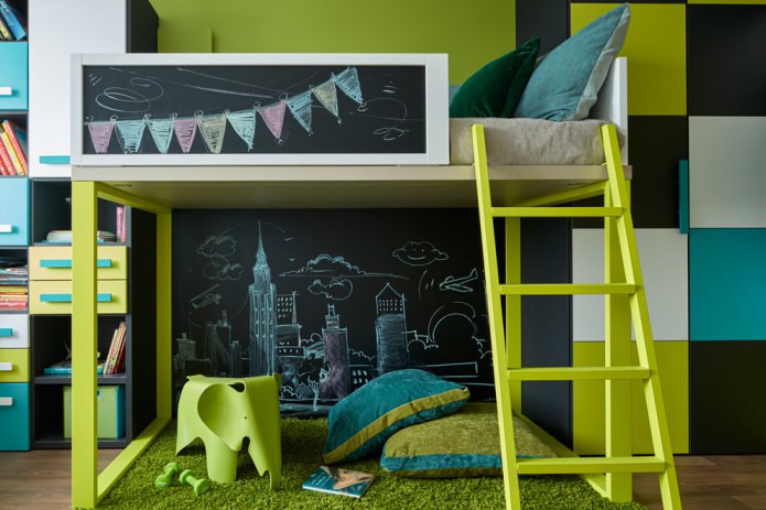 light green and turquoise in the nursery
