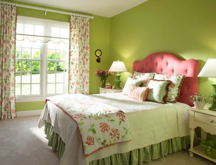 pistachio color in the bedroom