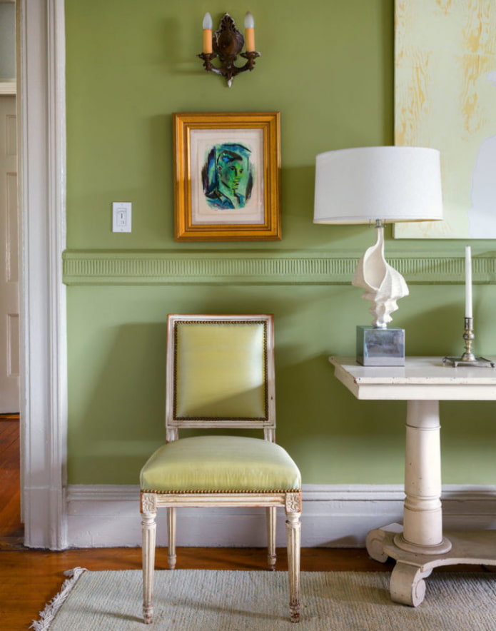 painted walls in green
