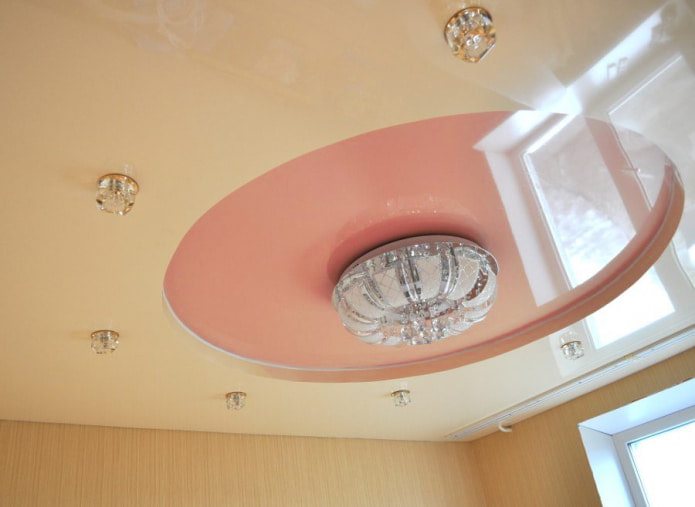 Beige and pink ceiling
