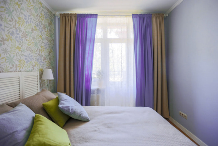 Purple brown curtains