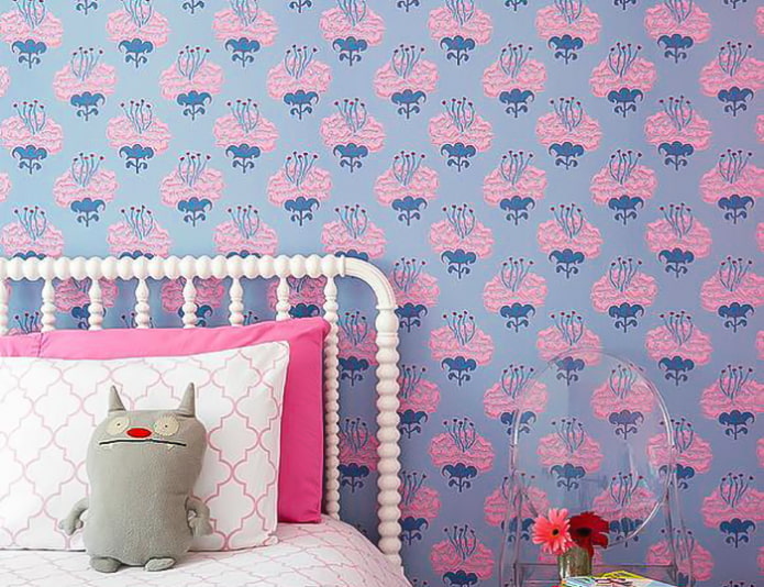 Blue-pink wallpaper