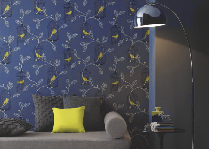 Yellow-blue wallpaper