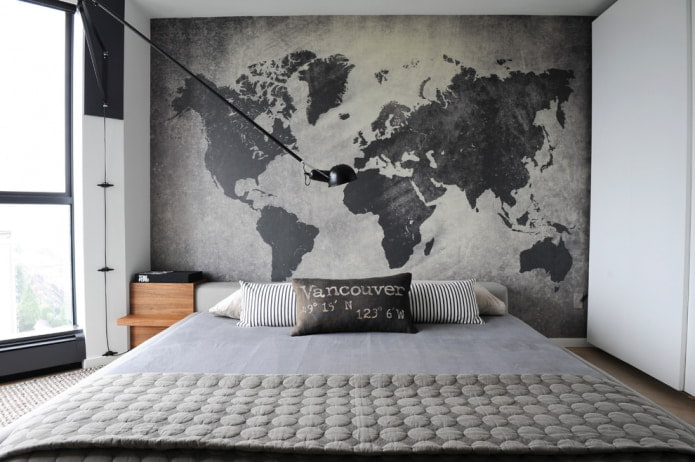 world map on the wall