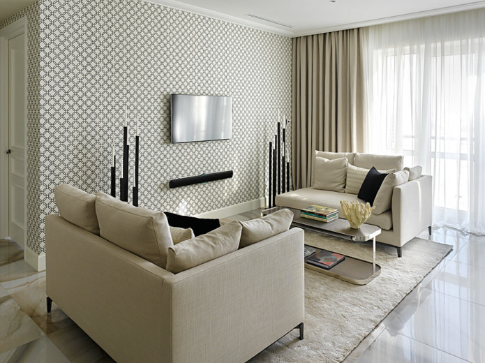 wallpaper with geometric pattern