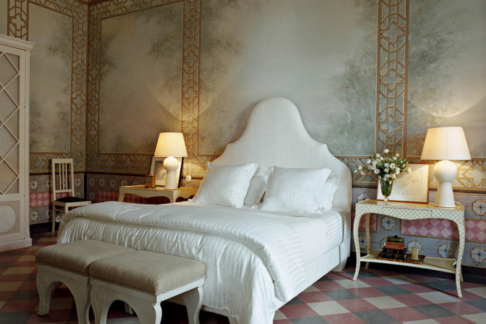 класична спаваћа соба са тапетама