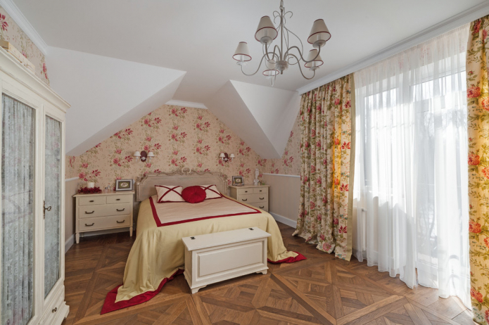 Provencal style bedroom interior