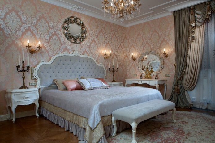 Victorian style bedroom interior