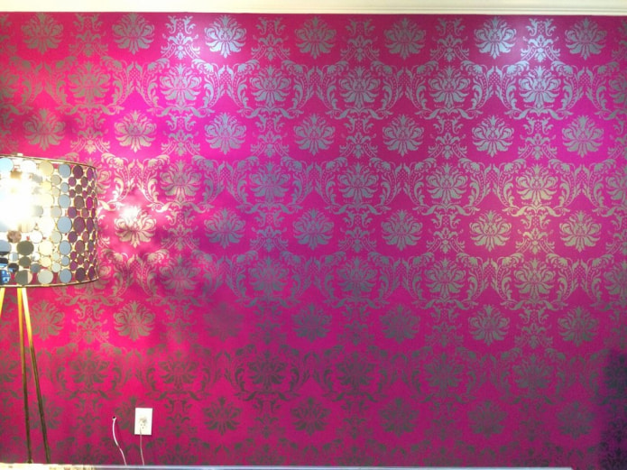 Silk screen printing on pink background