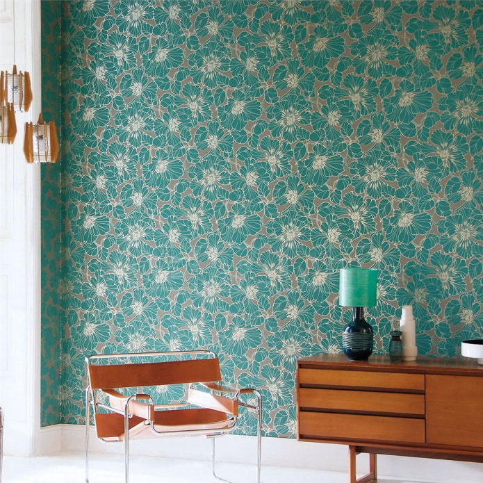 double layer floral wallpaper