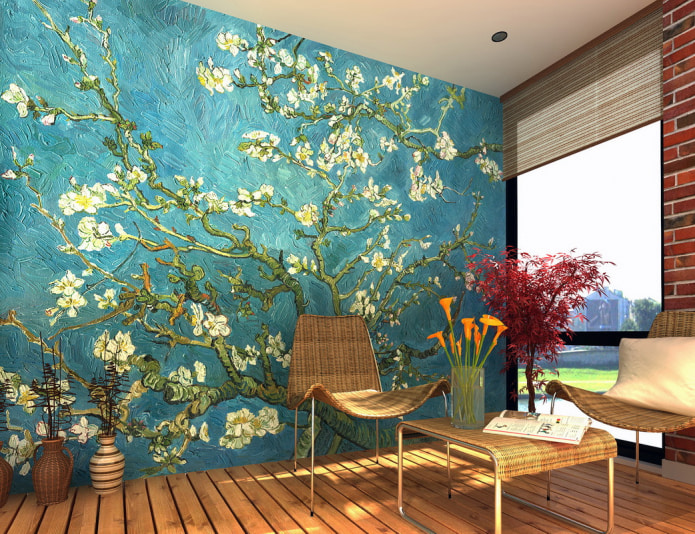 wallpaper with flowering tree