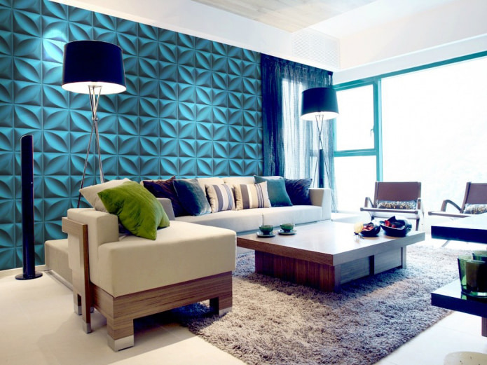voluminous turquoise wallpaper in gsotina