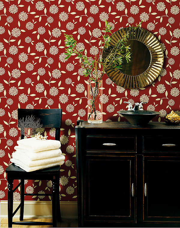 wallpaper with floral print