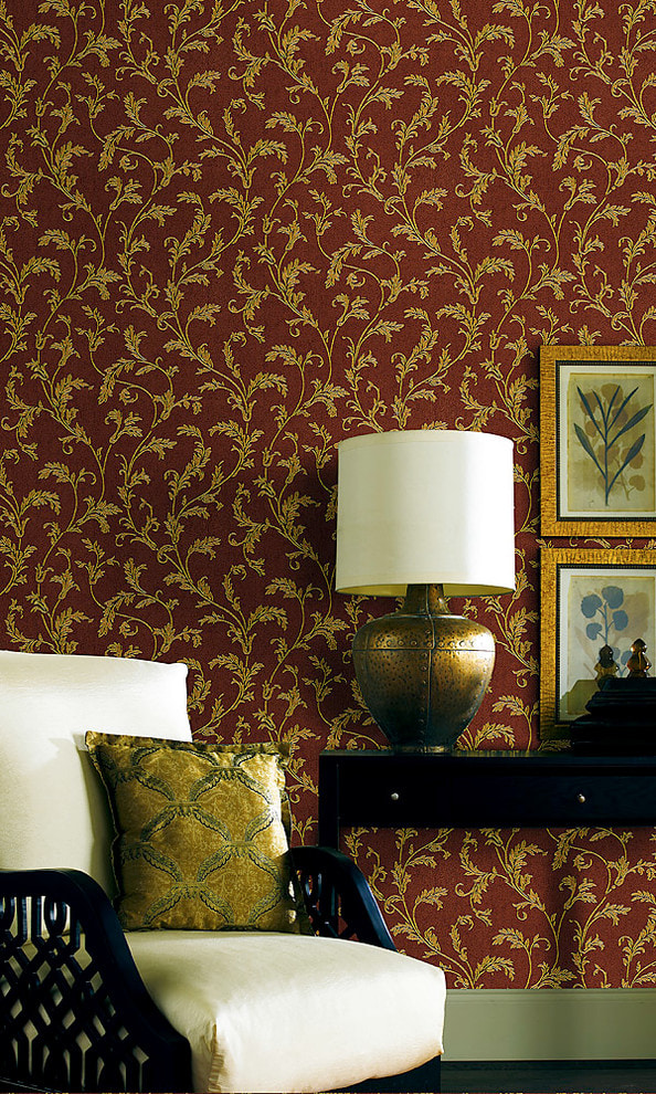 wallpaper with gold pattern