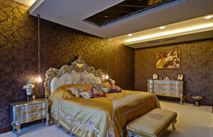 браон спаваћа соба у класичном стилу