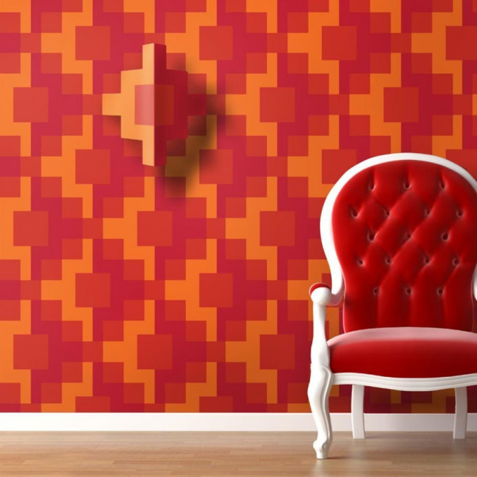 red-orange wallpaper