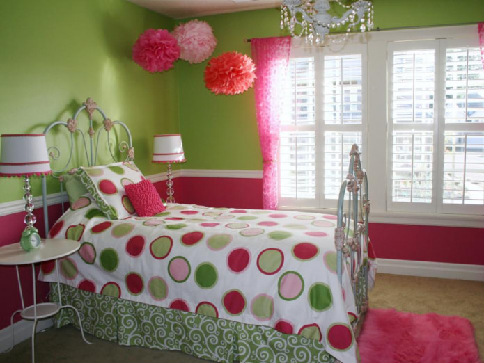 light green-pink interior