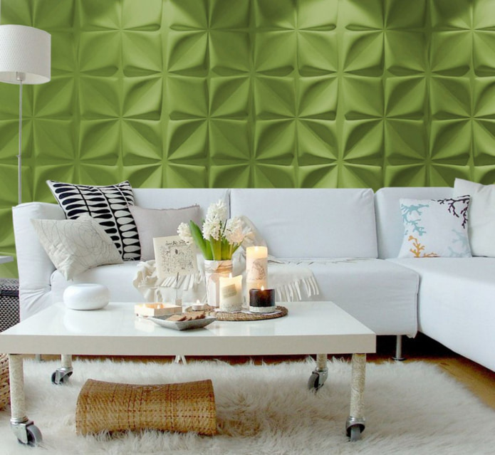 light green walls in the living room