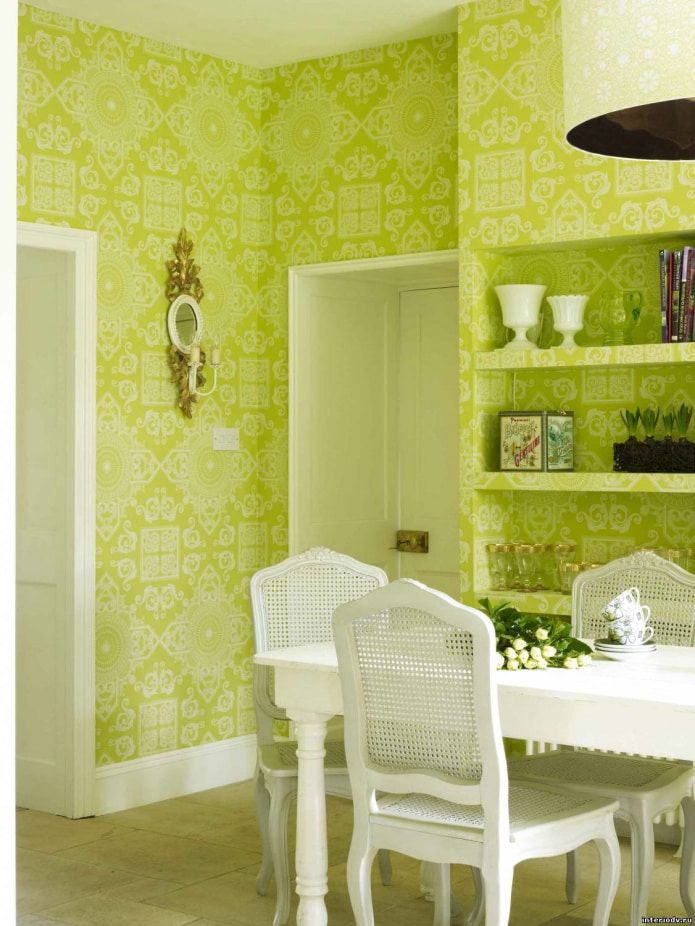 walls in light green color