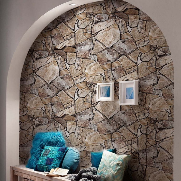 wallpaper under natural stone