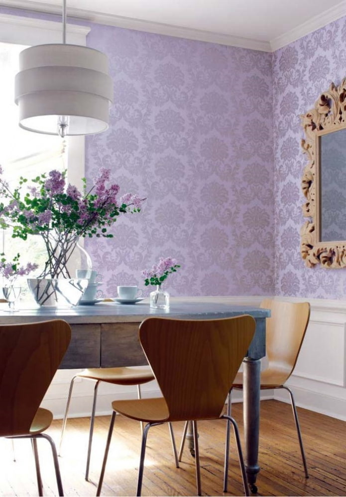 lilac monogram wallpaper