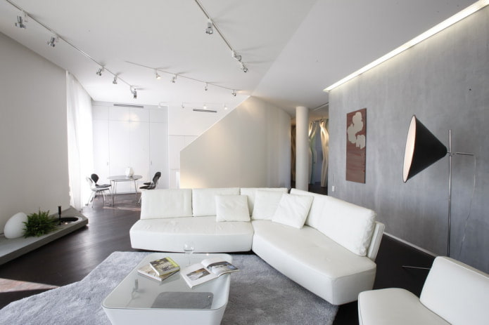 stylisches Wohnzimmer im High-Tech-Stil