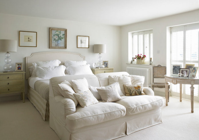white sofa in the bedroom