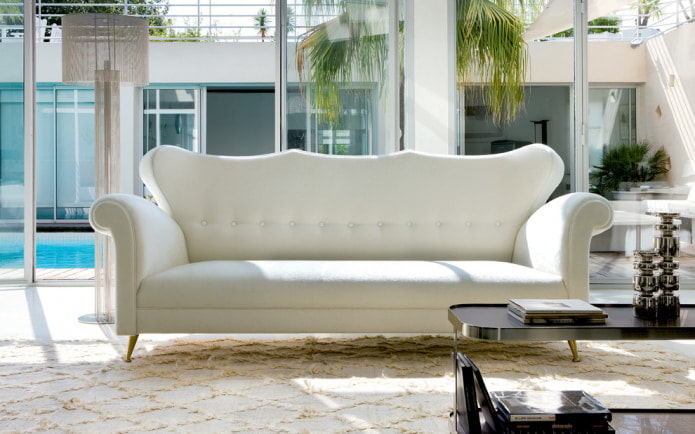 white classic sofa