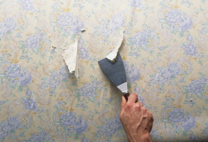 removing old wallpaper from paper