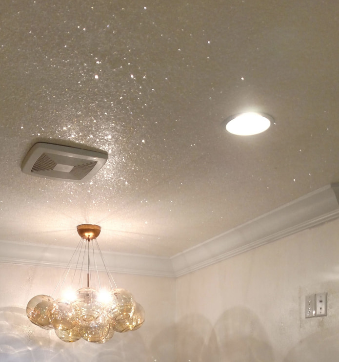 glitter ceiling