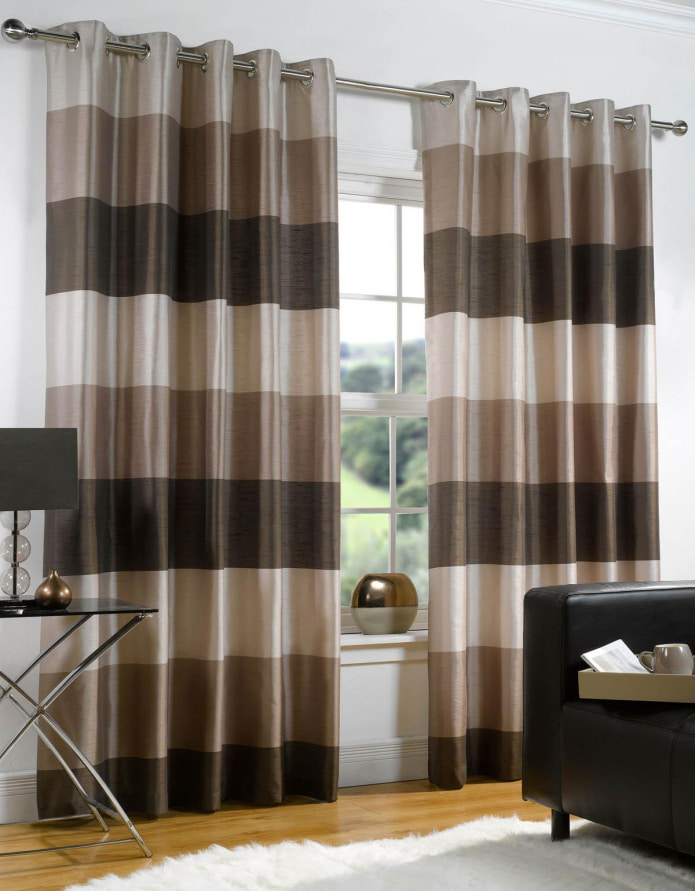 striped curtains